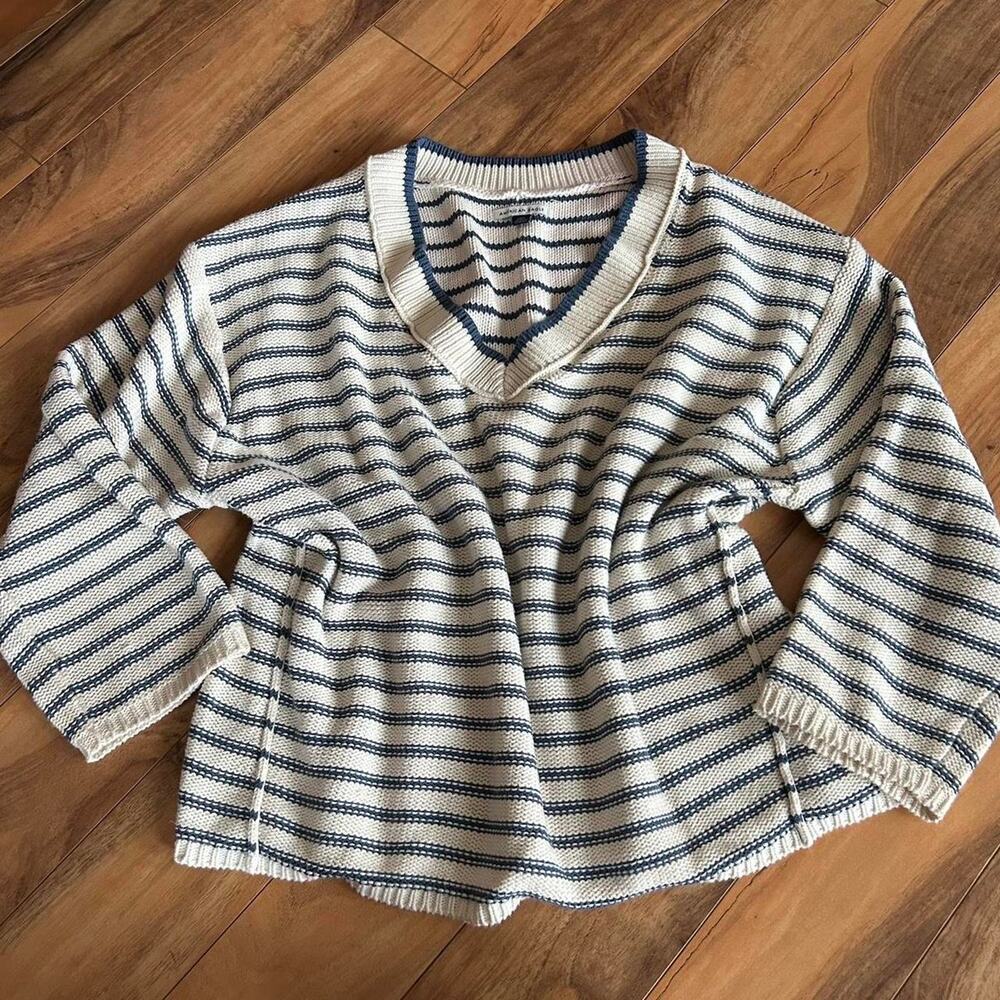 American eagle striped oversized boho chunky sweater
